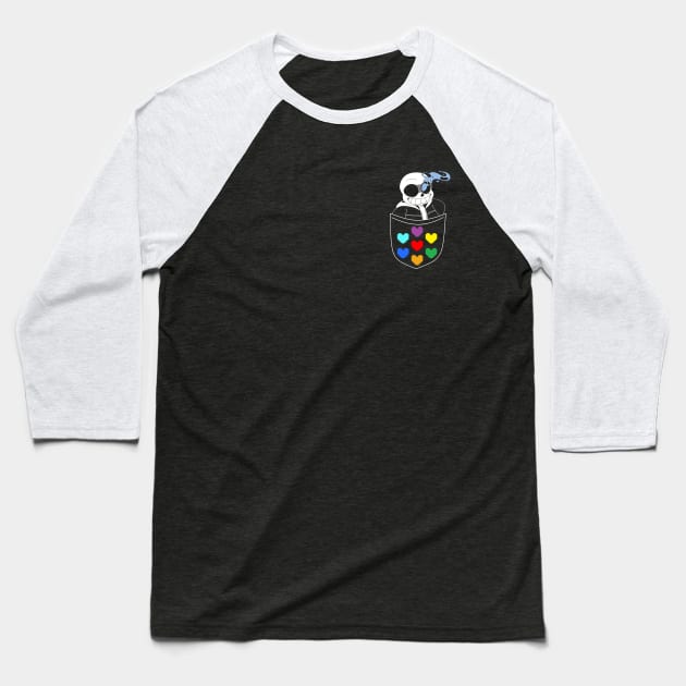 Pocket Sans v2 Baseball T-Shirt by mimilo